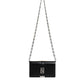 Black Calfskin Leather Chain Strap Shoulder Crossbody Bag
