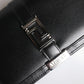 Black Calfskin Leather Chain Strap Shoulder Crossbody Bag