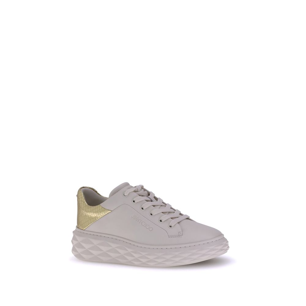 White Calf Leather Bos Taurus Chunky Sneakers