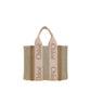 Beige Linen Handbag