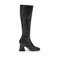 Black Leather High Heel Boots