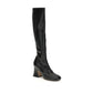 Black Leather High Heel Boots